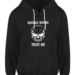 Google Boobs Skull Trust Me T Shirt CAZH black front.jpg