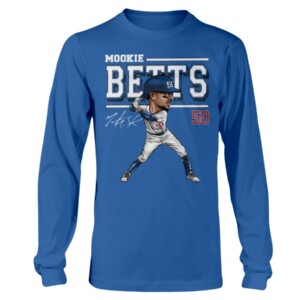 Mookie Betts Shirt Mookie Betts Cartoon Signature Los Angeles Dodgers