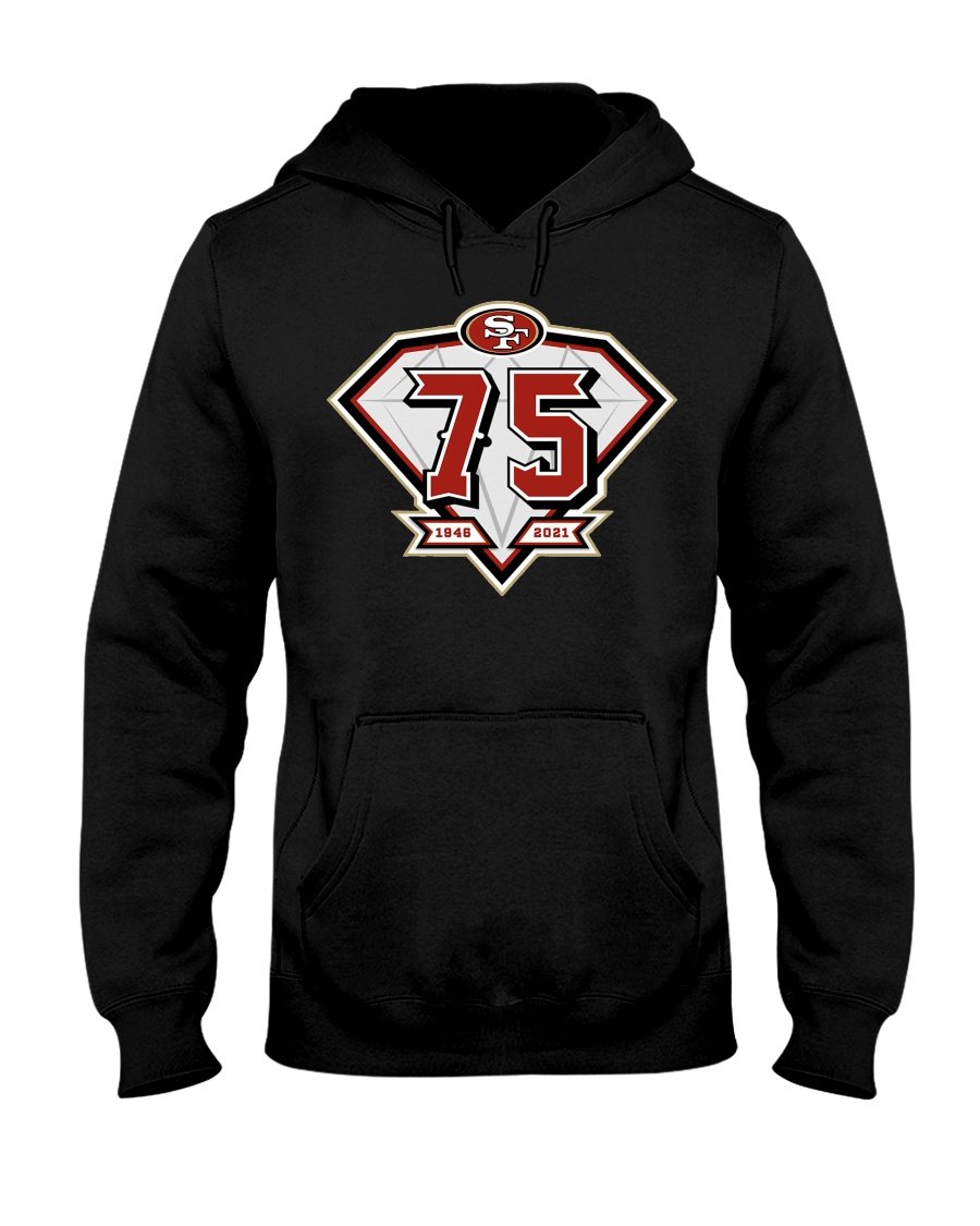 regular_0fb72e72-3c56-450e-90c4-421f55b14a23 San Francisco 49ers 75th Anniversary Logo 1946 - 2021 Shirt