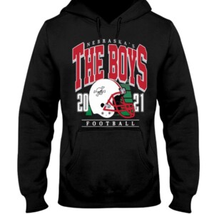 THE BOYS NB HELMET BLACK SHIRT Nebraska Cornhuskers