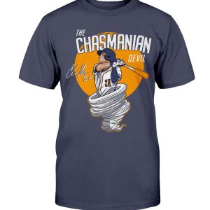 THE CHASMANIAN DEVIL SHIRT Chas McCormick Signature - Houston Astros