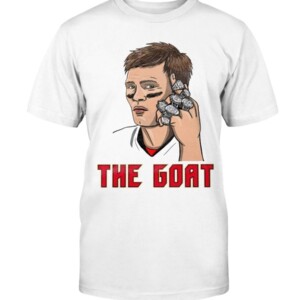 TOM BRADY THE GOAT SHIRT Tampa Bay Buccaneers Super Bowl LV Champions T-Shirt