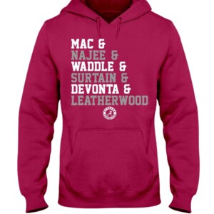ALABAMA CRIMSON TIDE - CLASS OF 21 - MAC & NAJEE & WADDLE & SURTAIN & DEVONTA & LEATHERWOOD SHIRT