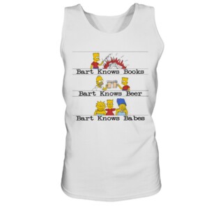 Bart Knows Books Bart Knows Beer Bart Knows Babes The Simpsons T-Shirt