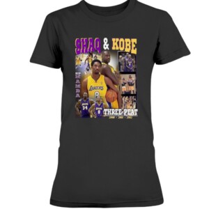 SHAQ AND KOBE THREE-PEAT Los Angeles Lakers