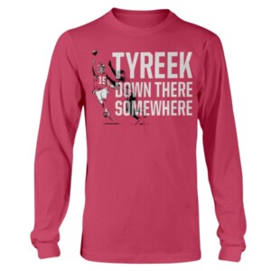 TYREEK DOWN THERE SOMEWHERE SHIRT PATRICK MAHOMES Kansas City Chiefs