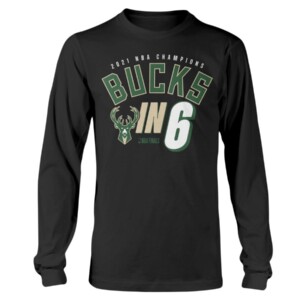 2021 Finals Champions Bucks In Six T-Shirt Milwaukee Bucks 2021 NBA Finals Champions