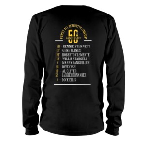50TH ANNIVERSARY OF THE ALL-MINORITY LINEUP SHIRT Pittsburgh Pirates