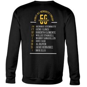 50TH ANNIVERSARY OF THE ALL-MINORITY LINEUP SHIRT Pittsburgh Pirates