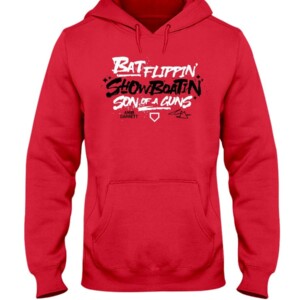 BAT FLIPPIN' SHOW BOATIN' SON OF A GUNS SHIRT Amir Garrett - Cincinnati Reds