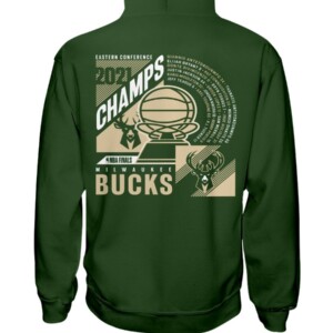 Bucks 2021 Eastern Conference Champions Team Roster T-Shirt Milwaukee Bucks  2021  Eastern Conference Champions Team Roster