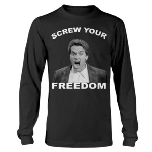 Screw Your Freedom Shirt Schwarzenegger calls out anti-vaxxers