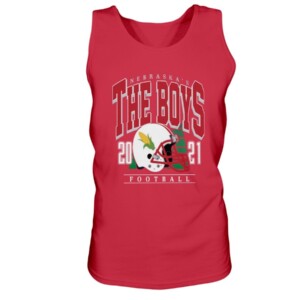 THE BOYS NB HELMET RED SHIRT Nebraska Cornhuskers