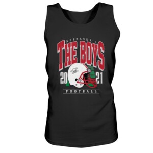 THE BOYS NB HELMET BLACK SHIRT Nebraska Cornhuskers