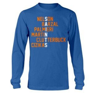 NEW YORK SAINTS NAMES SHIRT Orleans Saints - New York Islanders - Islanders name Saint Roster Brock Nelson - Mathew Barzal - Kyle Palmieri - Matt Martin - Cal Clutterbuck - Casey Cizikas