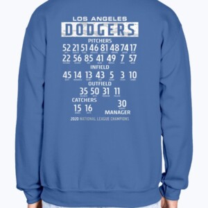 Los Angeles Dodgers 2020 National League Champions Bloop Single Roster T-Shirt