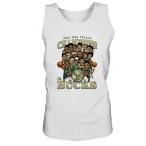 2021 Finals Champions Team Caricature Roster T-Shirt Milwaukee Bucks 2021 NBA Finals Champions