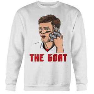 TOM BRADY THE GOAT SHIRT Tampa Bay Buccaneers Super Bowl LV Champions T-Shirt