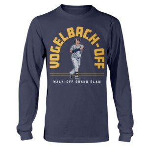 VOGELBACH-OFF SHIRT WALK-OFF GRAND SLAM Daniel Vogelbach Milwaukee Brewers
