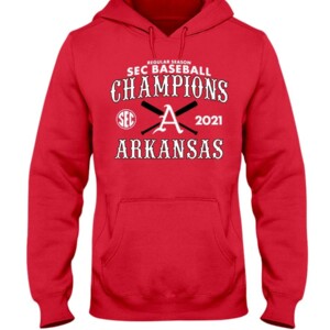 ARKANSAS 2021 SEC BASEBALL CHAMPIONS SHIRT 2021 Arkansas Razorback SEC Baseball Champ