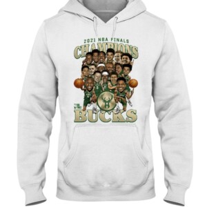 2021 Finals Champions Team Caricature Roster T-Shirt Milwaukee Bucks 2021 NBA Finals Champions