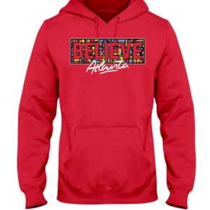 BELIEVE ATLANTA SHIRT Hawks Stained-Glass Logo Atlanta Hawks 2021 NBA Playoffs