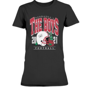 THE BOYS NB HELMET BLACK SHIRT Nebraska Cornhuskers