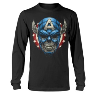 Captain America Skull avengers mashup Superhero T-Shirt STAR SPANGLED SKULL
