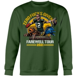 Zero Fucks Given Farewell Tour 2021 T-Shirt Aaron Rodgers Green Bay Packers