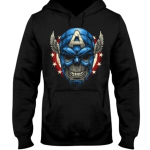 Captain America Skull avengers mashup Superhero T-Shirt STAR SPANGLED SKULL