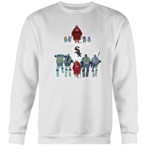 Jose Abreu and Young White Sox Cowabunga White Shirt Jose Abreu Yoan Moncada Tim Anderson Eloy Jiménez Luis Robert Chicago White SoxTeenage Mutant Ninja Turtles and Splinter Grow Up