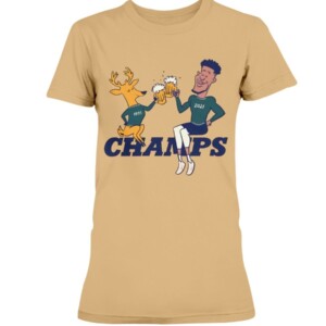 Bango & Giannis - Cheers to the Deer Shirt Bango-Jabbar Giannis Antetokounmpo Milwaukee Bucks 2021 NBA Finals Champions White Shirt