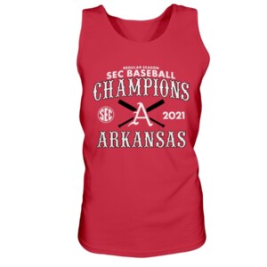 ARKANSAS 2021 SEC BASEBALL CHAMPIONS SHIRT 2021 Arkansas Razorback SEC Baseball Champ