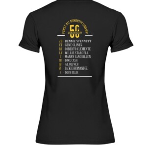 50TH ANNIVERSARY OF THE ALL-MINORITY LINEUP SHIRT Pittsburgh Pirates