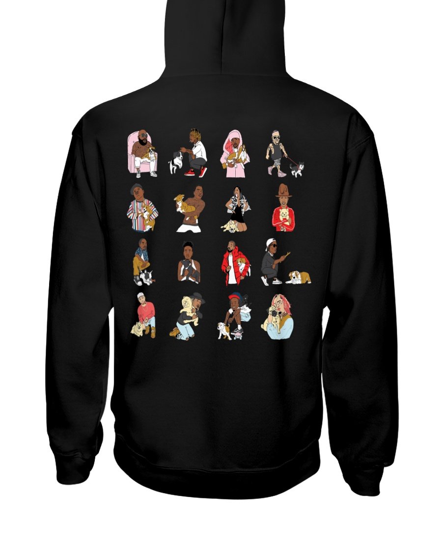 rappers with puppies hoodie