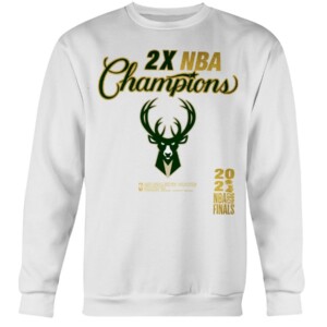 2021 Finals Champions T-Shirt 2X NBA Champions Milwaukee Bucks Locker Room 2021 NBA Finals Champions