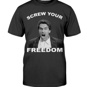 Screw Your Freedom Shirt Schwarzenegger calls out anti-vaxxers