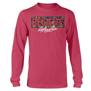 BELIEVE ATLANTA SHIRT Hawks Stained-Glass Logo Atlanta Hawks 2021 NBA Playoffs