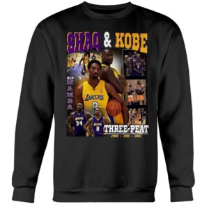 SHAQ AND KOBE THREE-PEAT Los Angeles Lakers