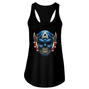 Captain America Skull avengers mashup Superhero T-Shirt STAR SPANGLED SKULL