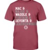ALABAMA CRIMSON TIDE -  CLASS OF 21 - MAC & NAJEE & WADDLE & SURTAIN & DEVONTA & LEATHERWOOD SHIRT