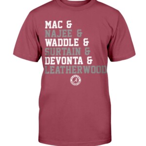 ALABAMA CRIMSON TIDE -  CLASS OF 21 - MAC & NAJEE & WADDLE & SURTAIN & DEVONTA & LEATHERWOOD SHIRT