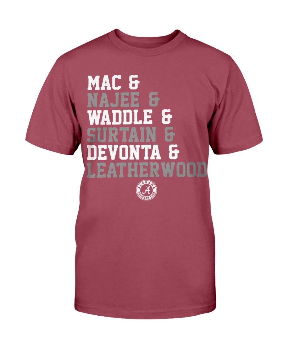 regular_ea27f6e3-0a0d-4328-96cf-dfeb7c5b9dbe ALABAMA CRIMSON TIDE - CLASS OF 21 - MAC & NAJEE & WADDLE & SURTAIN & DEVONTA & LEATHERWOOD SHIRT
