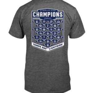 2021 Stanley Cup Champions Jersey Roster T-ShirtTampa Bay Lightning Jersey Roster
