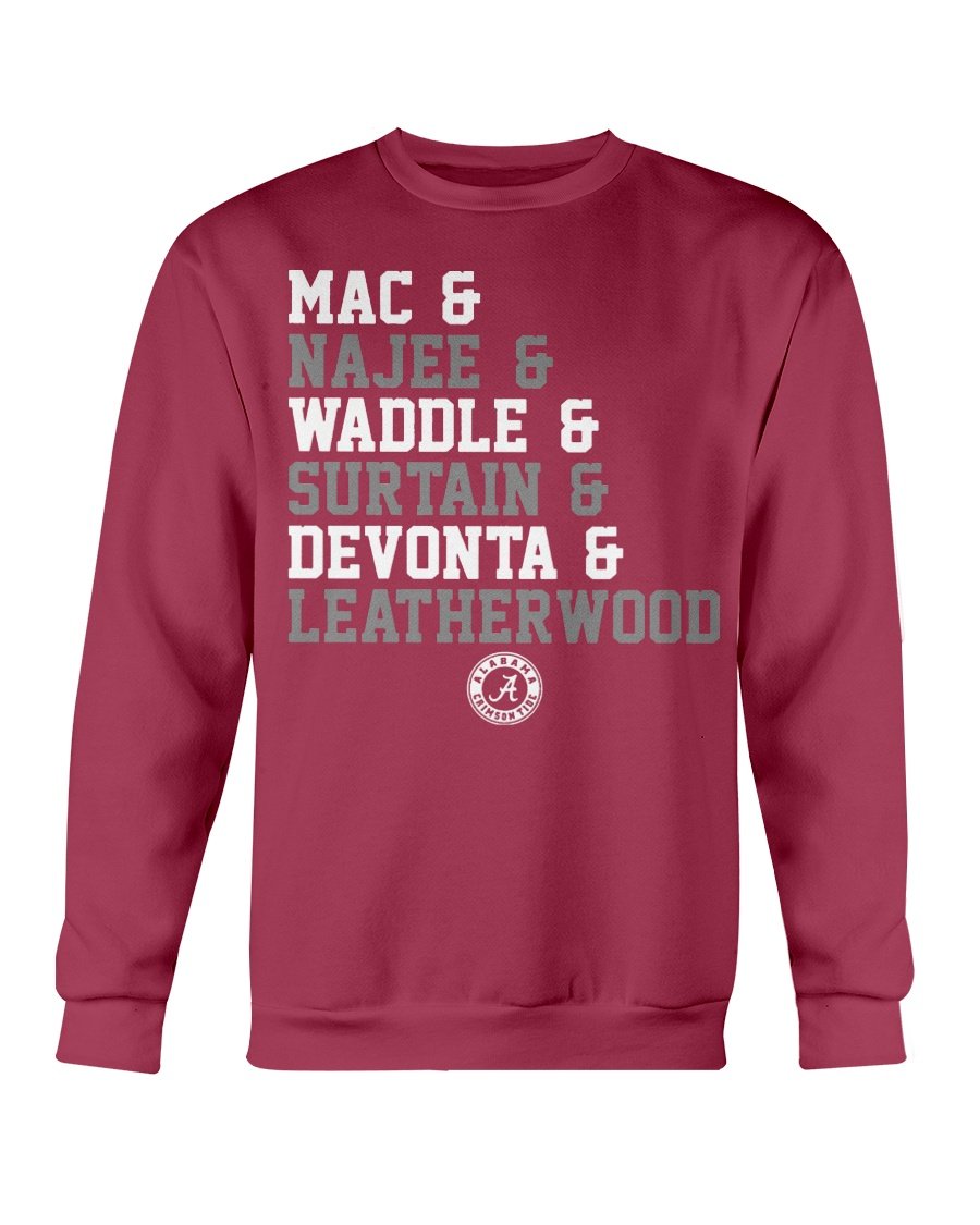 regular_f47bc7da-6d44-4804-bd17-04f5b3a33c15 ALABAMA CRIMSON TIDE - CLASS OF 21 - MAC & NAJEE & WADDLE & SURTAIN & DEVONTA & LEATHERWOOD SHIRT