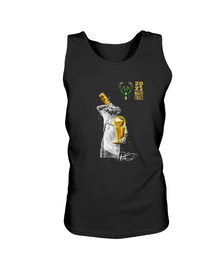regular_fbe7ed6b-6b93-44a8-a00b-87179d28052c Tucker chugging and spitting out Champagne Shirt P.J. Tucker Milwaukee Bucks 2021 NBA Finals Champions