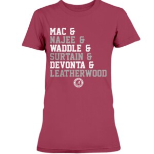 ALABAMA CRIMSON TIDE - CLASS OF 21 - MAC & NAJEE & WADDLE & SURTAIN & DEVONTA & LEATHERWOOD SHIRT