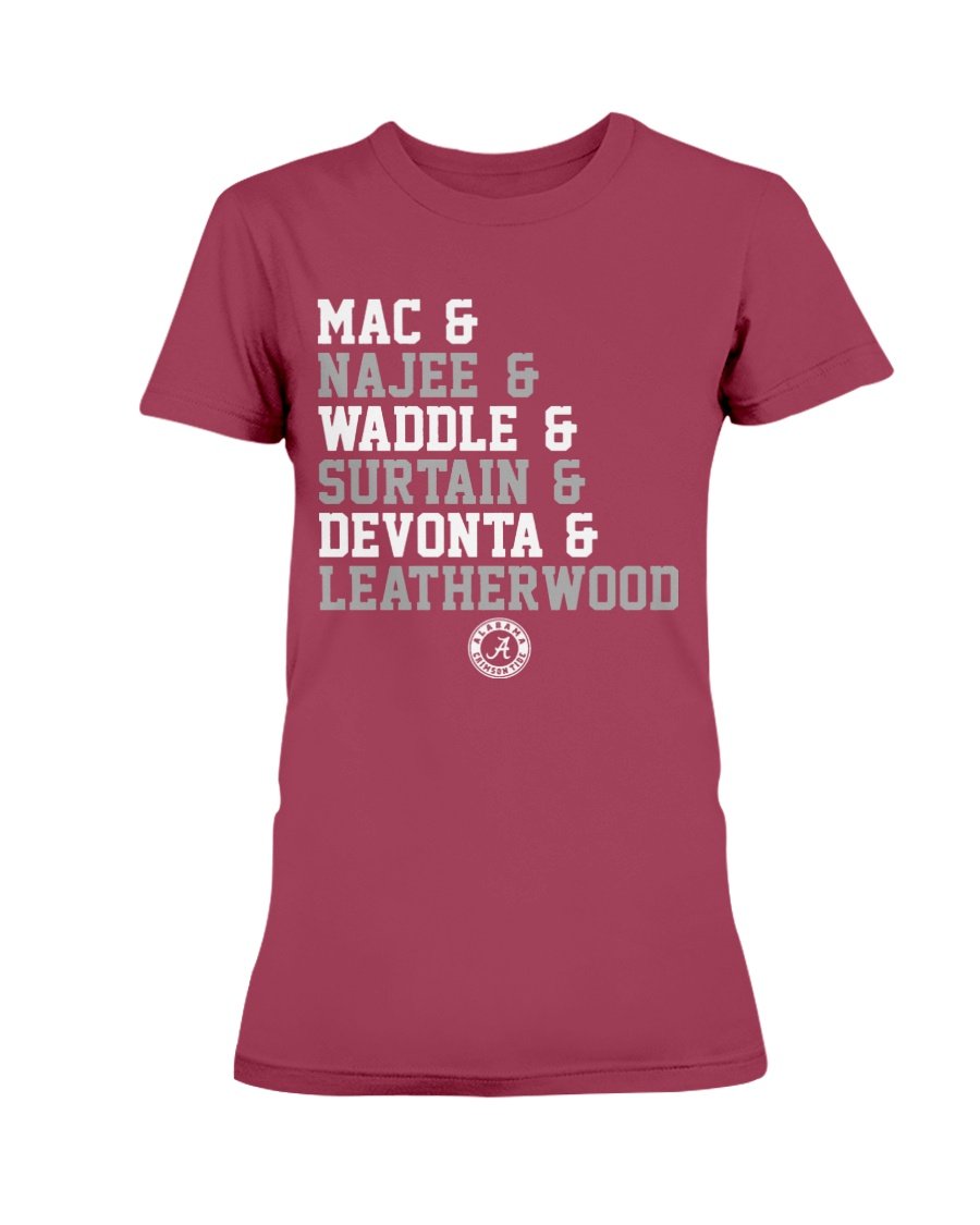 regular_fe0a77b9-6ab6-46b1-b81e-838d329734a2 ALABAMA CRIMSON TIDE - CLASS OF 21 - MAC & NAJEE & WADDLE & SURTAIN & DEVONTA & LEATHERWOOD SHIRT