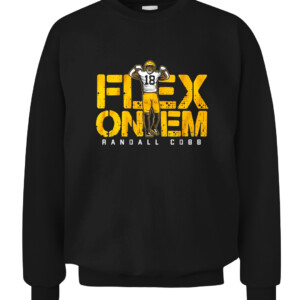 FLEX ON 'EM SHIRT RANDALL COBB Green Bay Packers CACS black front.jpg