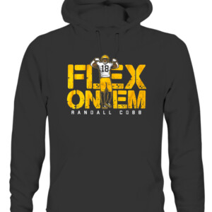 FLEX ON 'EM SHIRT RANDALL COBB Green Bay Packers CAUH black front.jpg